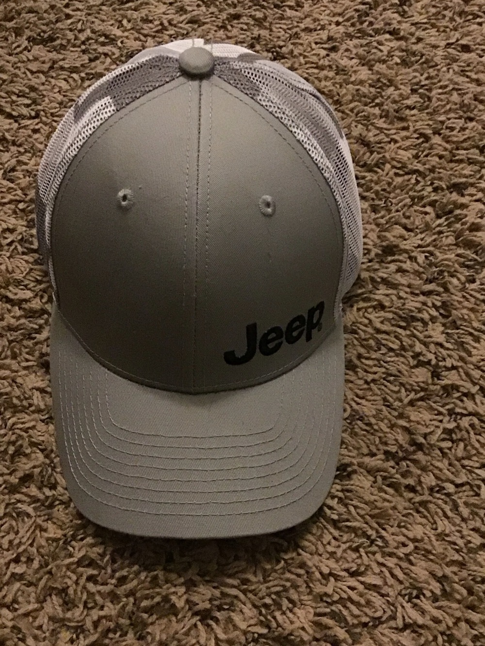 Jeep Light Gray Mesh Back Trucker Hat